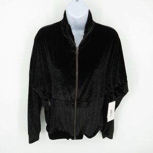 Body Language Womens Black Easton Velour Jacket XS NWT $136